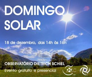 Leia mais sobre o artigo Observatório do CDCC-USP tem último “Domingo Solar” de 2022