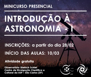 Leia mais sobre o artigo Minicurso de Introdução à Astronomia  acontece em março no Observatório do CDCC