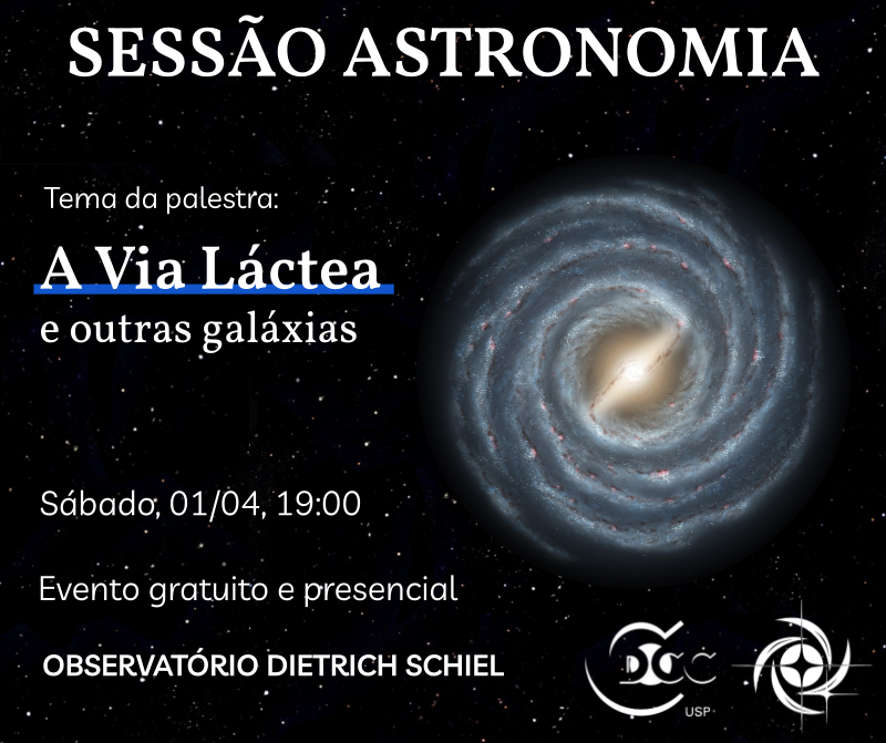 Você está visualizando atualmente “Sessão Astronomia” aborda a Via Láctea e outras galáxias neste sábado (01)