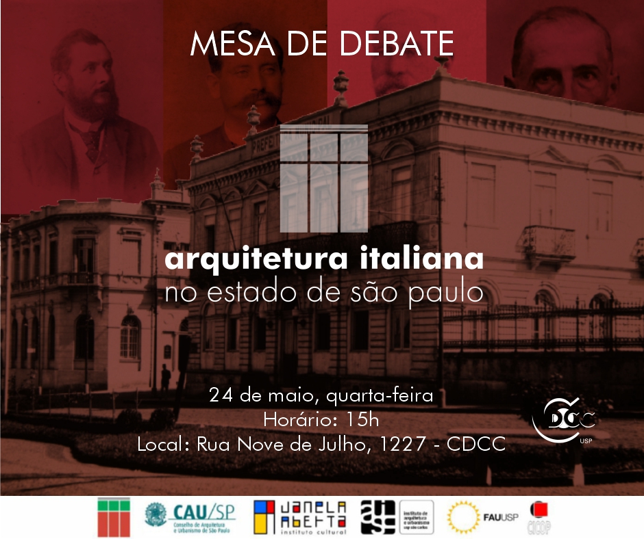 No momento você está vendo Mesa de Debate sobre Arquitetura Italiana em SP acontece quarta-feira (24) no CDCC