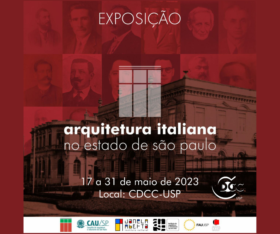 Exposição Arquitetura Italiana no Estado de São Paulo no CDCC - Centro de  Divulgação Científica e Cultural