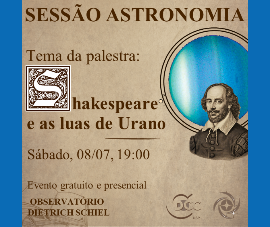Você está visualizando atualmente Sessão Astronomia tem como tema Shakespeare e as Luas de Urano