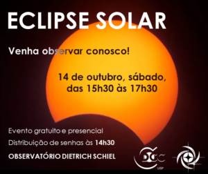 Leia mais sobre o artigo Eclipse solar poderá ser visto do Observatório