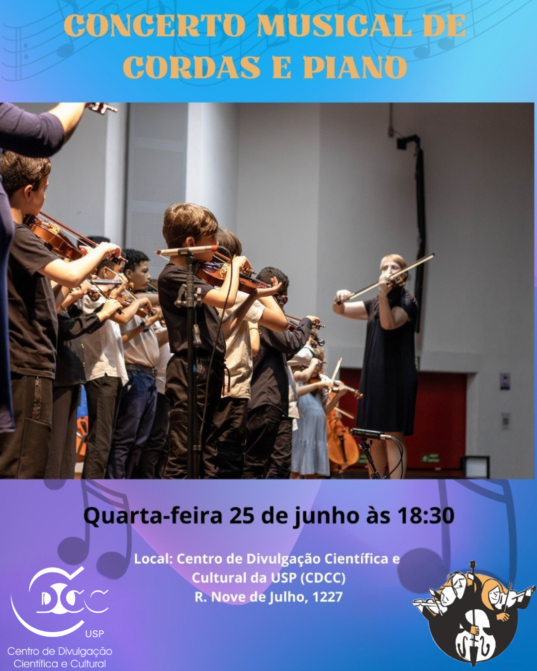 No momento, você está visualizando Noite Encantadora: Concerto Musical de Cordas e Piano no CDCC-USP